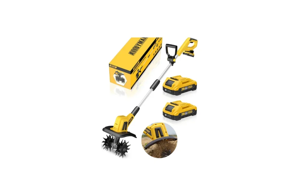 Alloyman 20V Cordless Tiller Cultivator