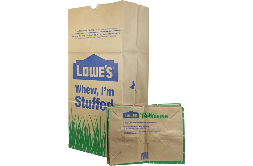 Lowe's 30 Gallon Heavy Duty Brown Paper Lawn and Refuse Bags for Home and Garden (10 Count), Large (LOWESLL)