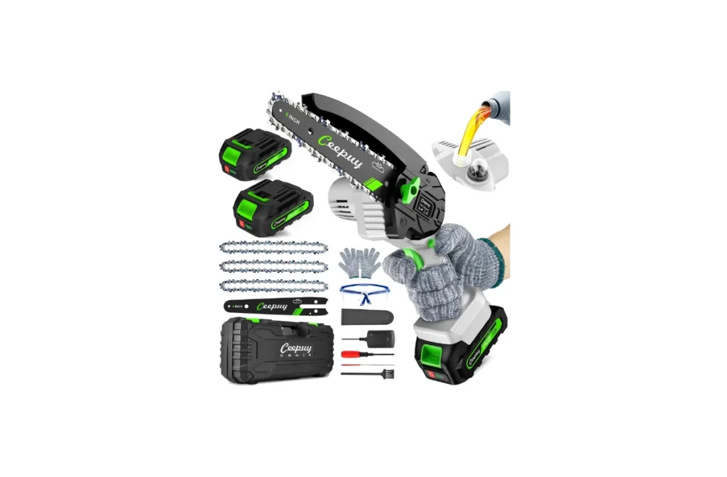 Mini Chainsaw Cordless, 6 Inch by CEEPUY