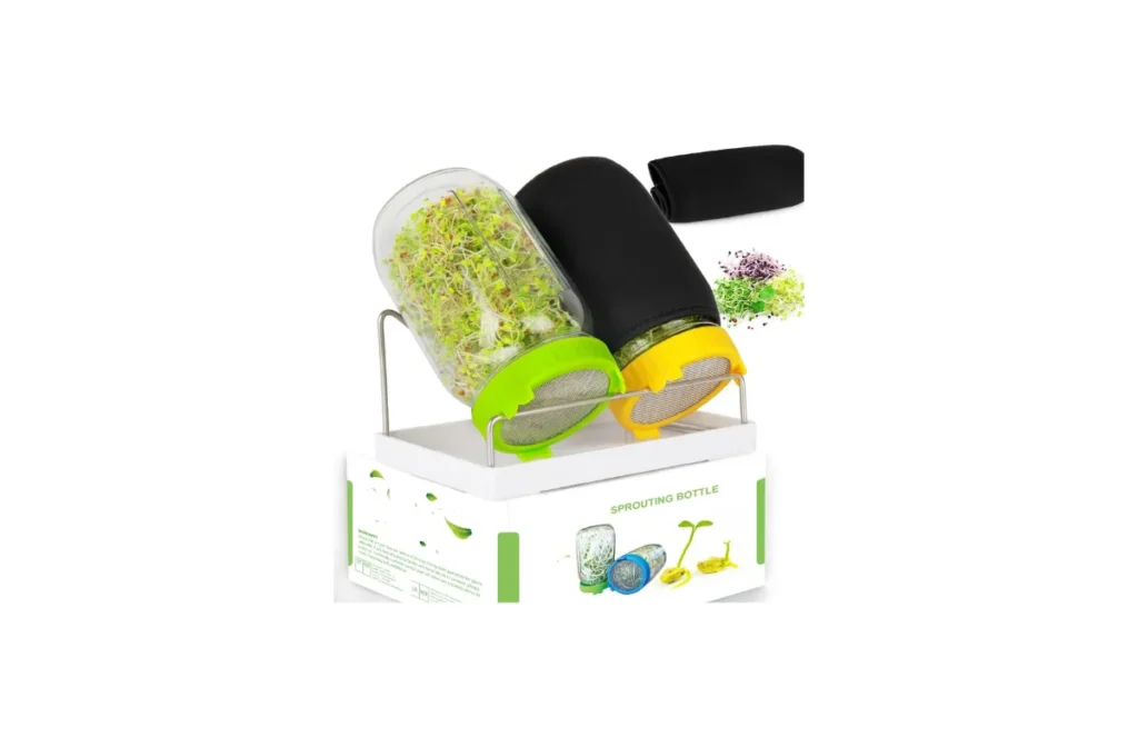 Seed Sprouting Kit â 2 Large Mason Jars with Sprout Lids + Accessories
