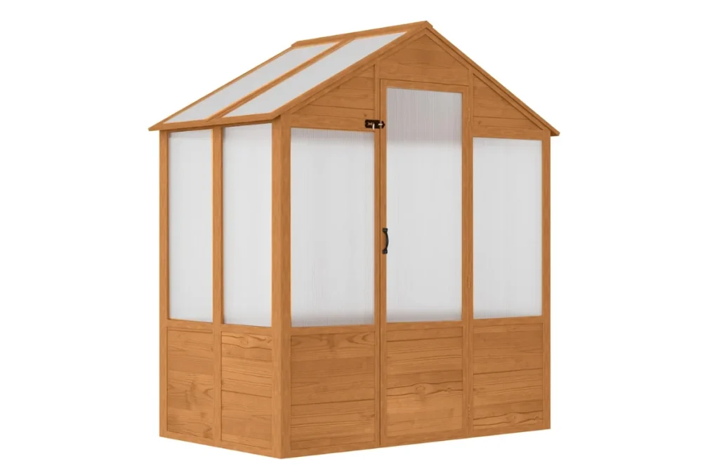 Outsunny 6' x 4' x 7' Polycarbonate Greenhouse with Wooden Frame