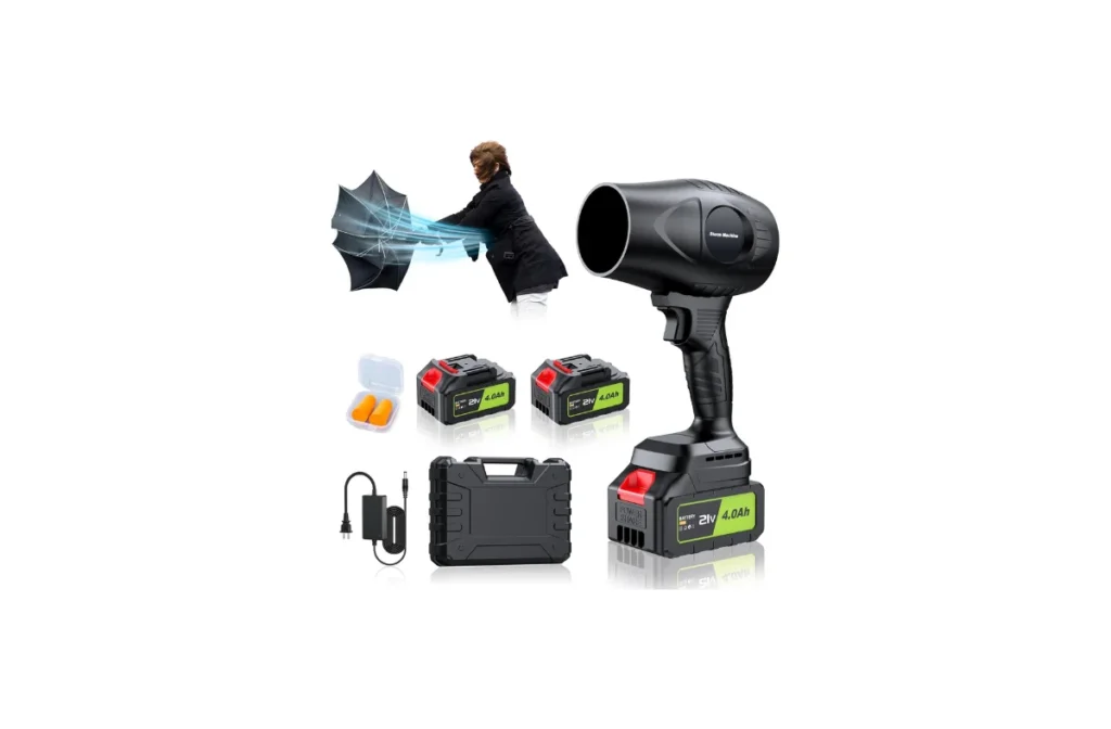Electric Cordless Leaf Blower – 600,000 RPM Handheld (Deep Black)