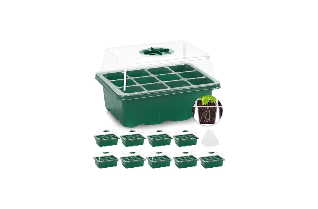 MIXC 10 Packs Seed Starter Tray Kit (120 Cells Total)