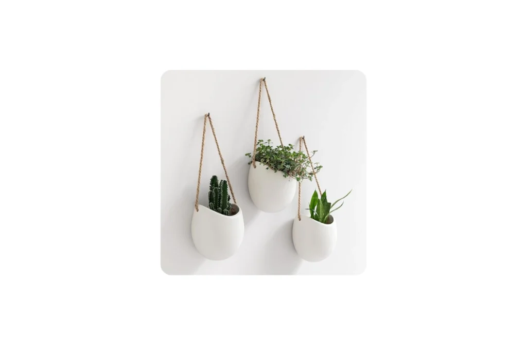 Kazai Wall Planters – Ellie (3-Pack, 10″, Matte White)
