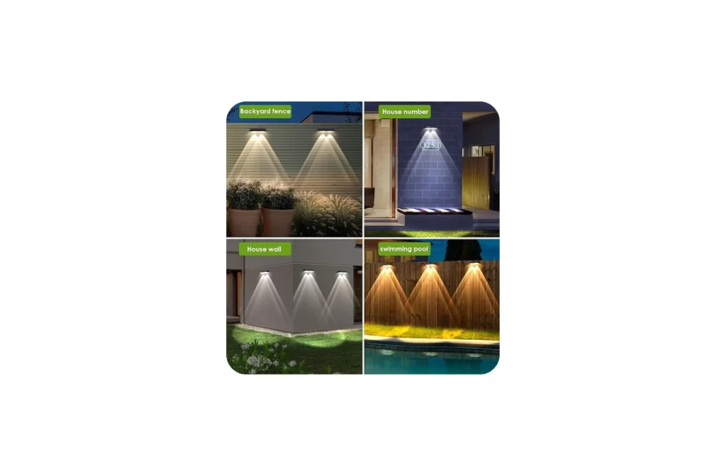 Solar Fence Lights Outdoor  3 Modes, Auto On/Off, LED Lens (12 Pack)
