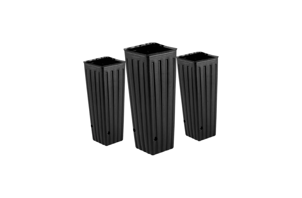 Tchrules 15pcs Plastic Deep Plant Nursery Pots (8.66” Tall)