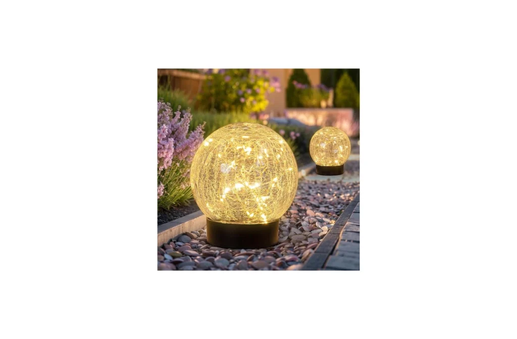 Solar Globe Lights Outdoor, 8 Pack LED Solar Globe (Cold White)
