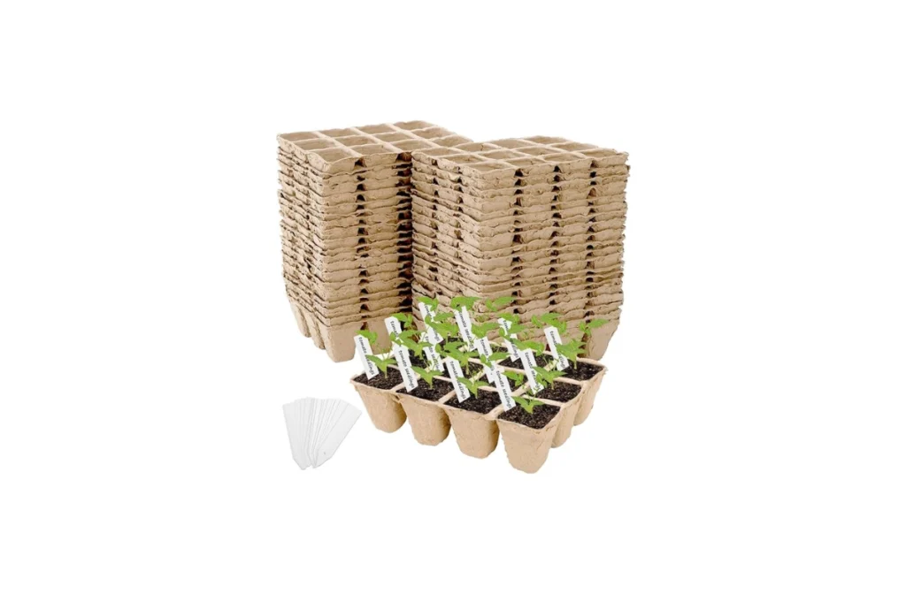 Jucoan 40-Pack Peat Pots Seed Starter Trays (480 Cells)