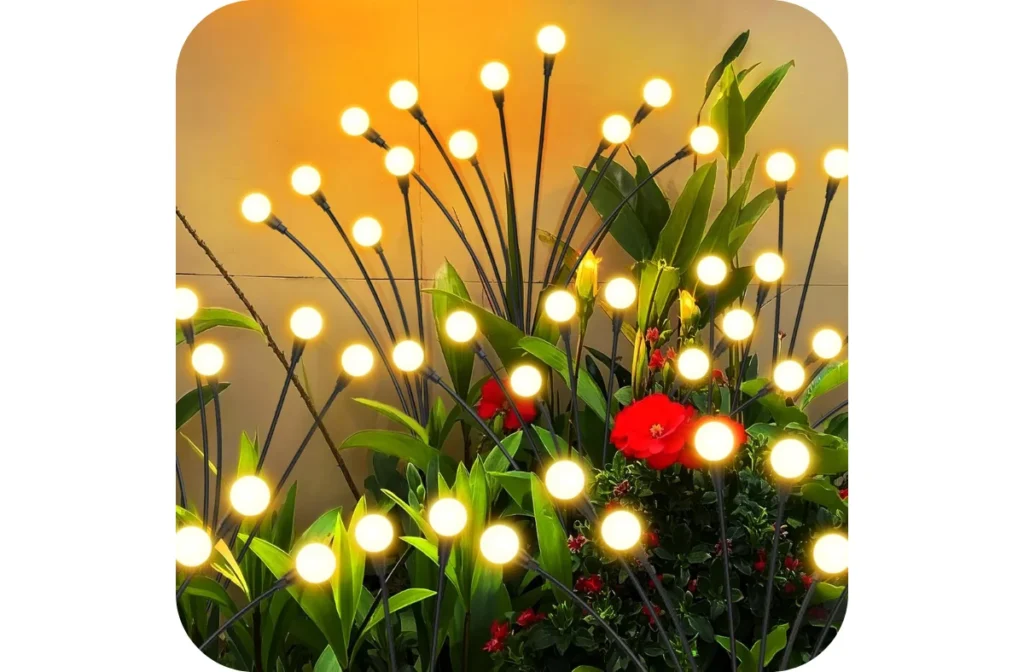 3. Solar Firefly Lights Outdoor, 4 Packs 32 LEDs