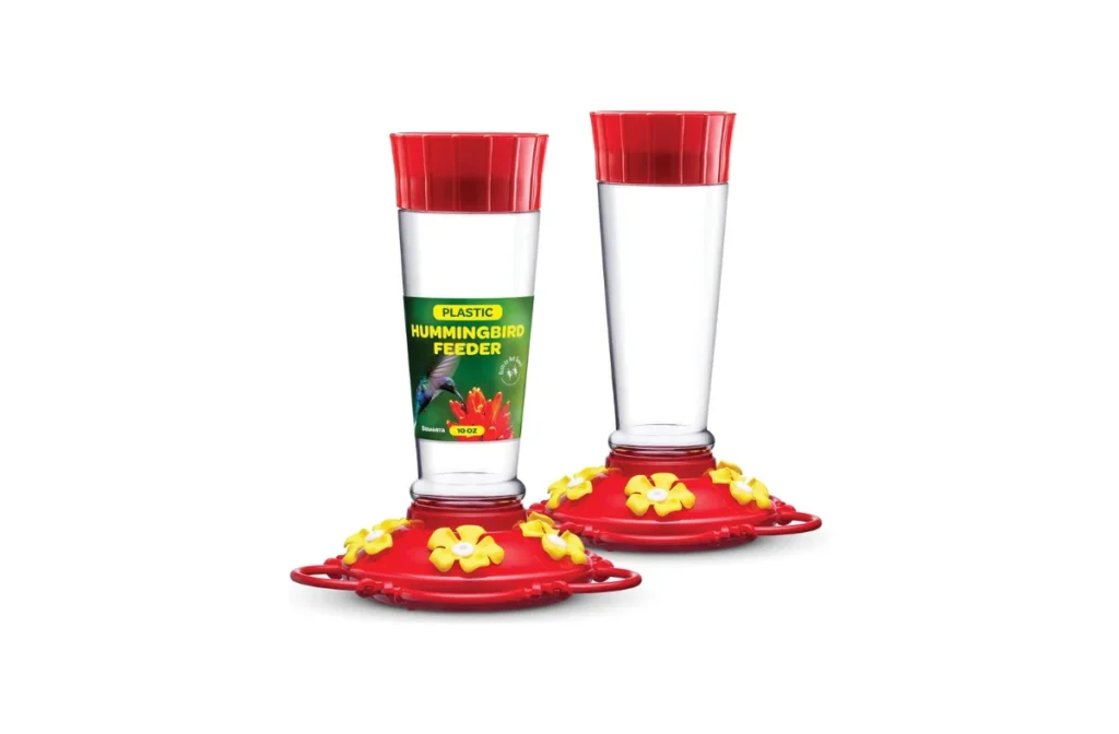 3. Hummingbird Feeder 10 oz [Set of 2] Plastic Feeders for Outdoors