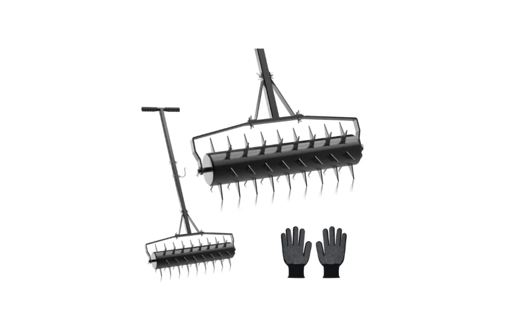 3. Seeutek 23-Inch Rolling Lawn Aerator