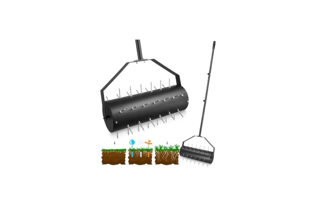 4. 18-Inch Rolling Lawn Aerator with Sandbag Option