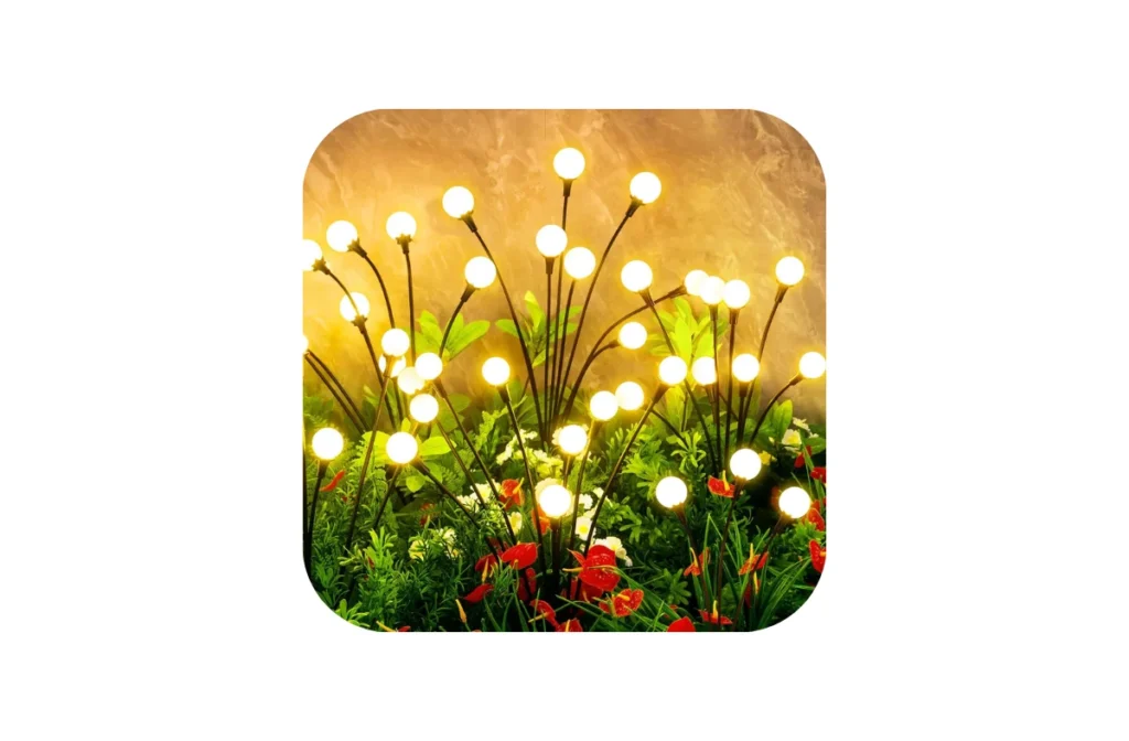 3. Solar Lights Outdoor Waterproof (4-Pack, Firefly Style)