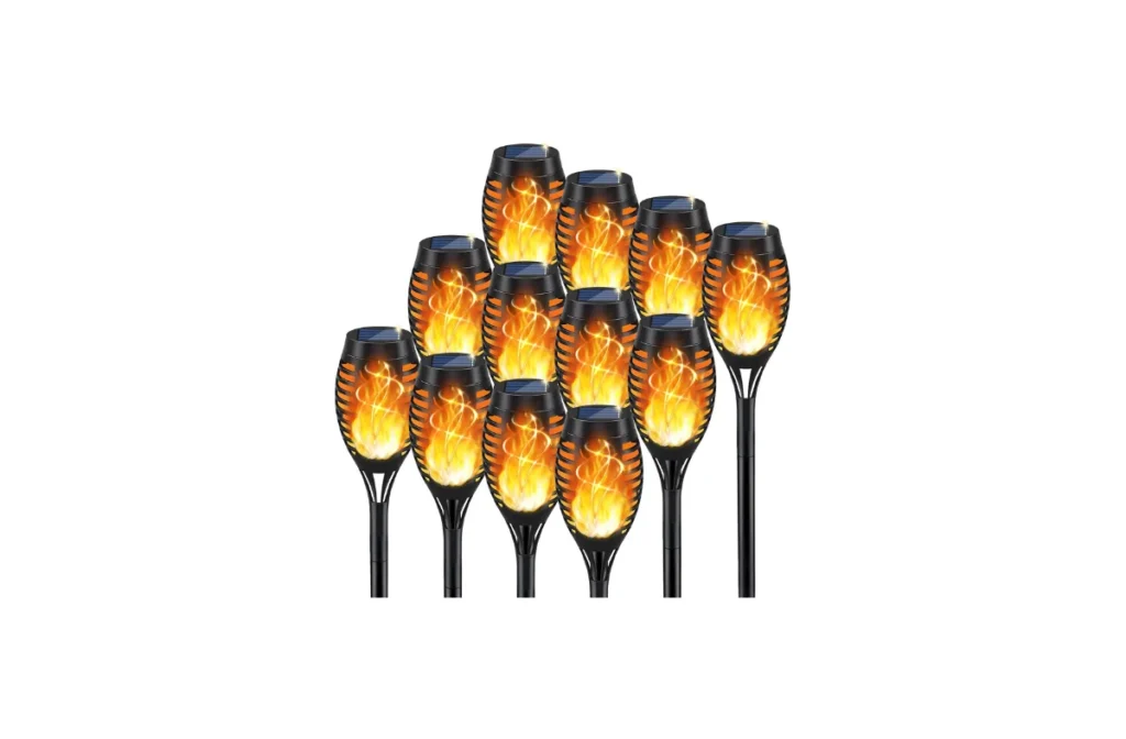 3. KYEKIO Solar Torch Light – 12 Pack