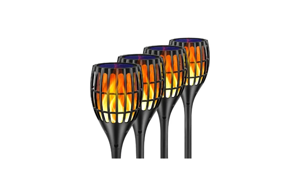 4. Solar Lights Outdoor – 43" Flickering Flames Torch Light (4 Pack)