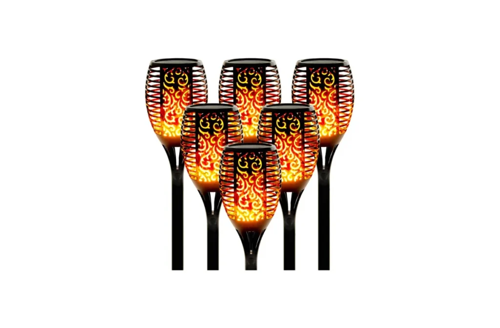 5. Walensee Super Large Solar Torch Lights – 6 Pack