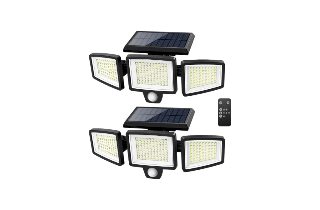 2. Tuffenough Solar Outdoor Lights 2500LM with Remote (2-Pack)