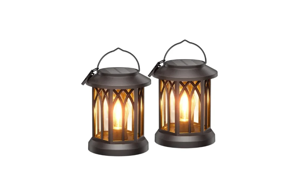 3. WdtPro Solar Lanterns Outdoor Waterproof 2 Pack