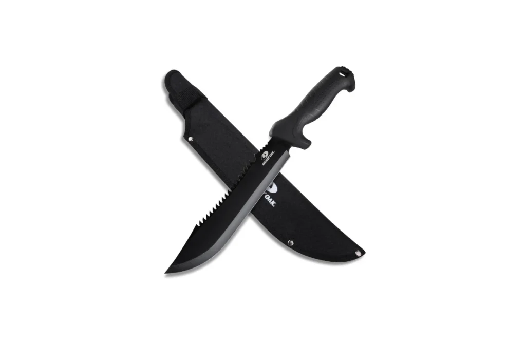 4. Mossy Oak Machete with Saw – 16” Sharp Blade with Sheath