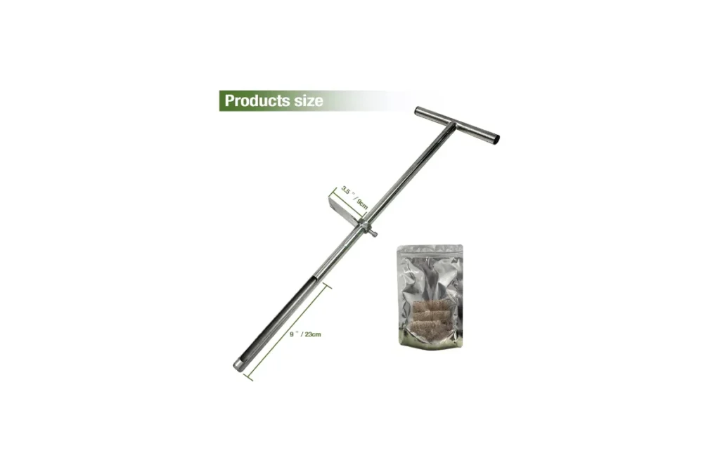5. 36" Stainless Steel Soil Sampler Probe with Foot Pedal and Reusable Sample Bags