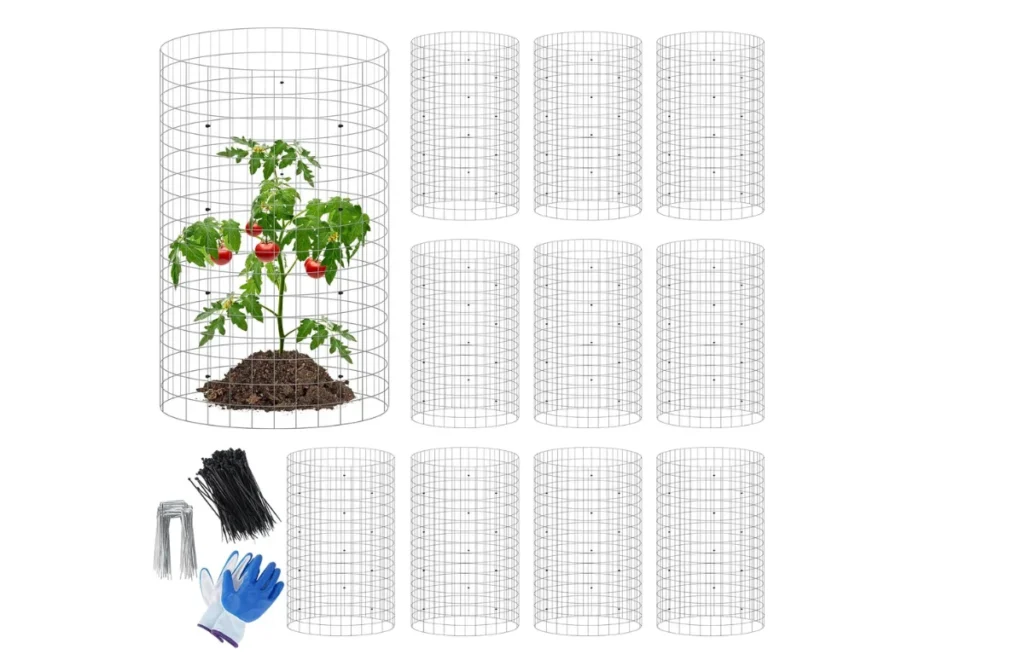 4. winemana 12-Set Garden Plant Protector Cages – 16" x 12"