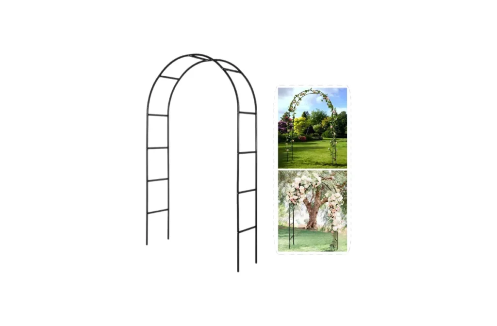 1. Metal Pergola Arbor – 4.6 Ft Wide x 7.9 Ft High