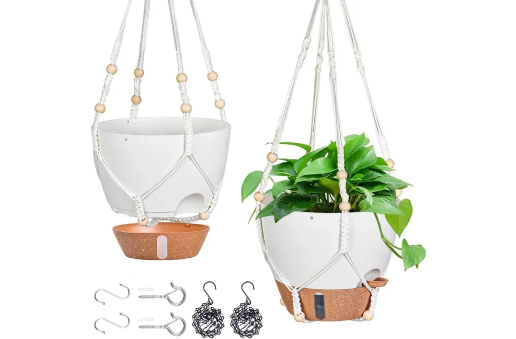 1. 10 Inch Hanging Planters for Indoor Plants & Outdoor (2 Pack, Self-Watering)
