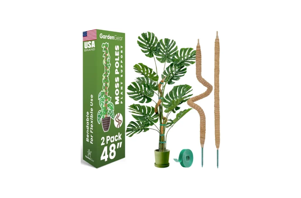 3. 2 Pack 48" Bendable Moss Pole – Monstera Plant Support Stakes