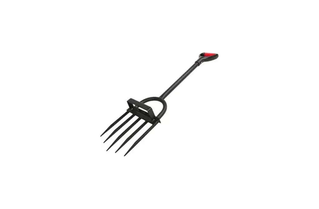 4. 5-Tine Long Handled Pitch Fork for Gardening & Lawn Loosening
