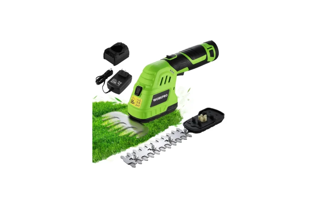 4. WORKPRO 12V Cordless Grass Shear & Shrubbery Trimmer