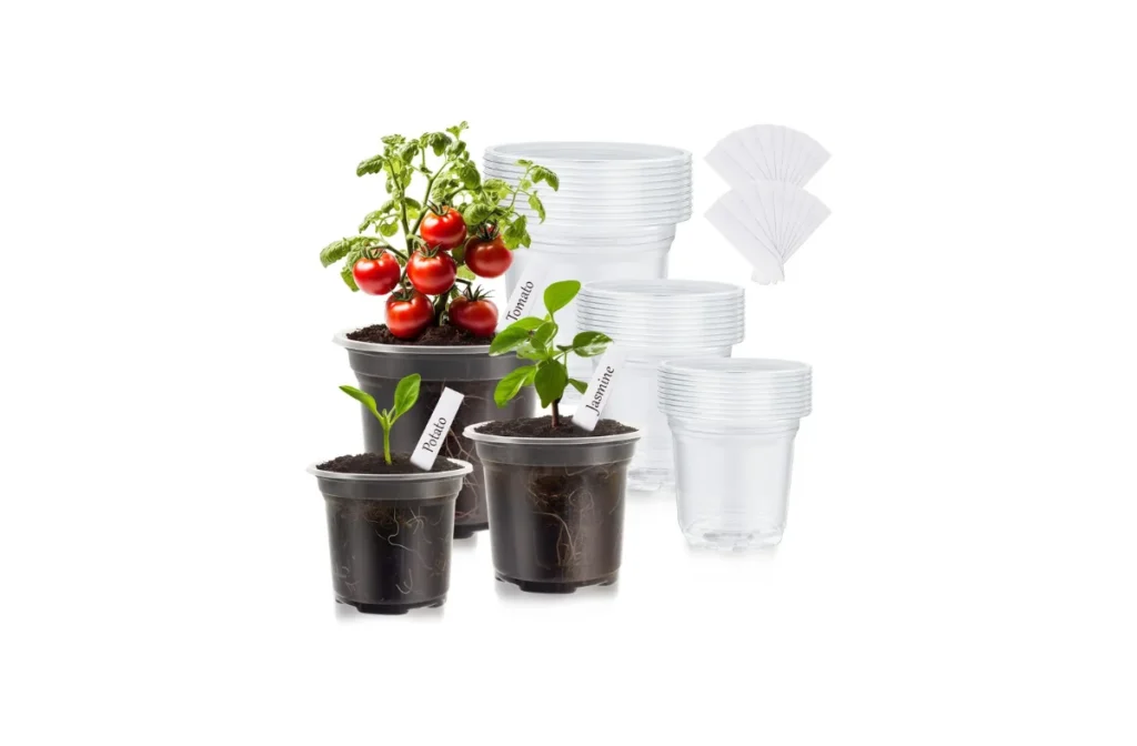 1. 30 Packs Clear Nursery Pots for Plants – 3.5/4/5 Inch + 20 Labels