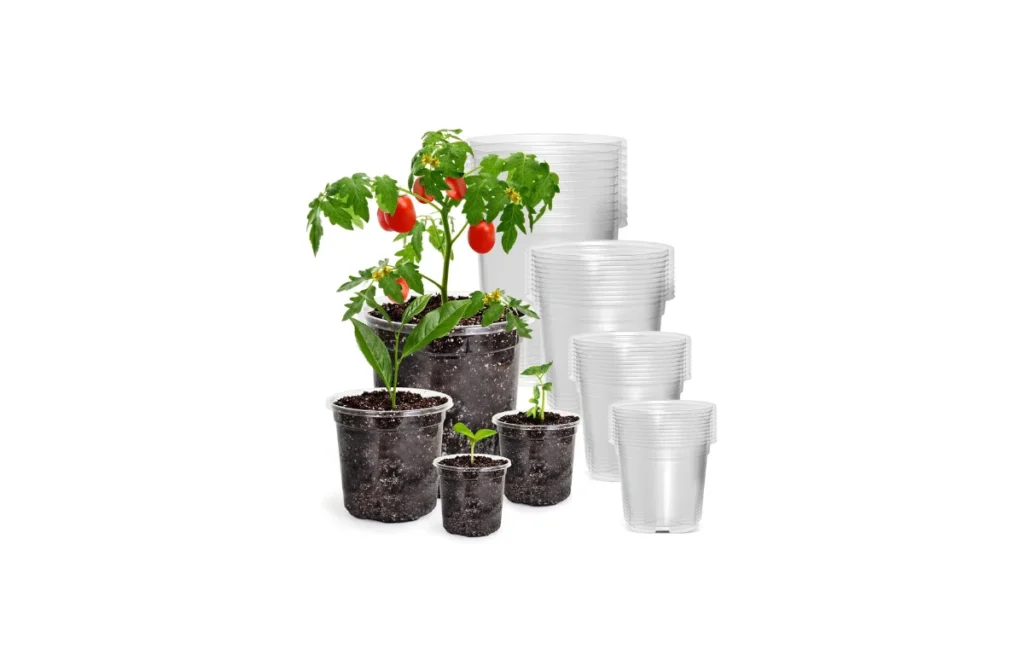 4. 36 Packs Reinforced Clear Nursery Pots – Variety Pack (6.7/5/4/3.5 Inch)