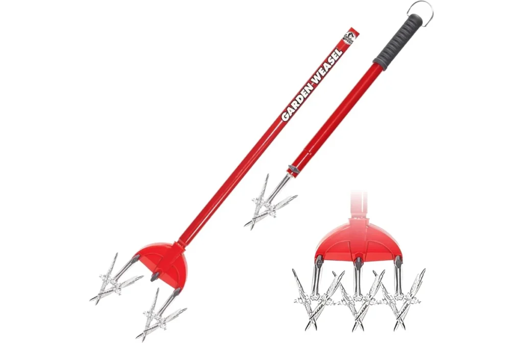 🌱 1. Garden Weasel Rotary Cultivator & Hand Tiller – 2-in-1