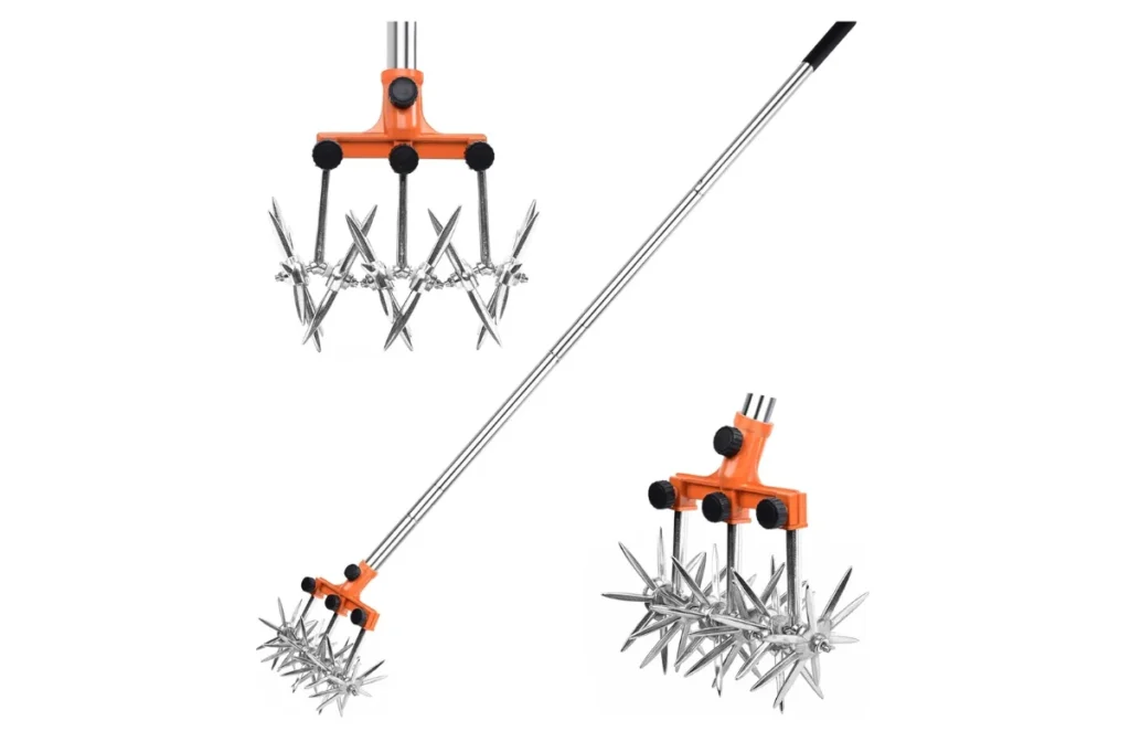 🌿 3. Rotary Cultivator Garden Tiller – Adjustable Stainless Steel Poles