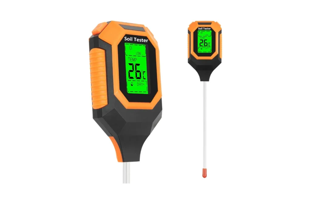 5. 4-in-1 Digital Soil Meter (Moisture/Temp/pH/Sunlight with LCD Display)