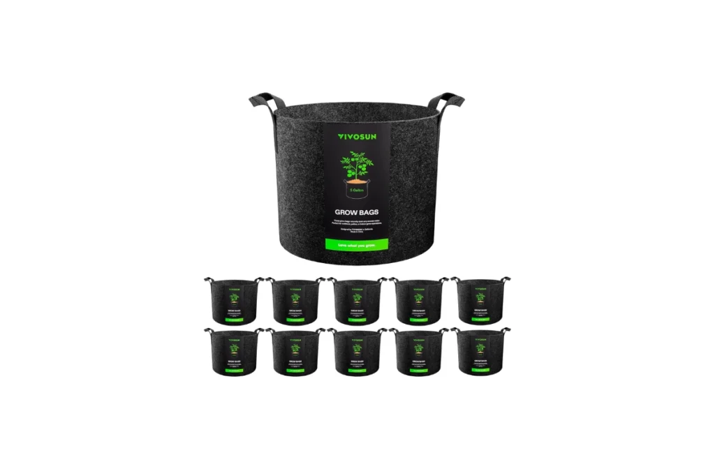 VIVOSUN  5 Gallon Grow Bags – Reinforced Fabric Planter Pots