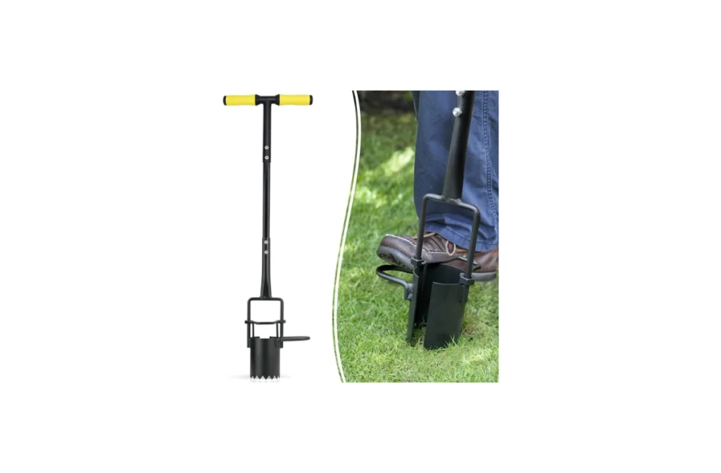 Colwelt Bulb Planter Tool Long Handle with Serrated Base