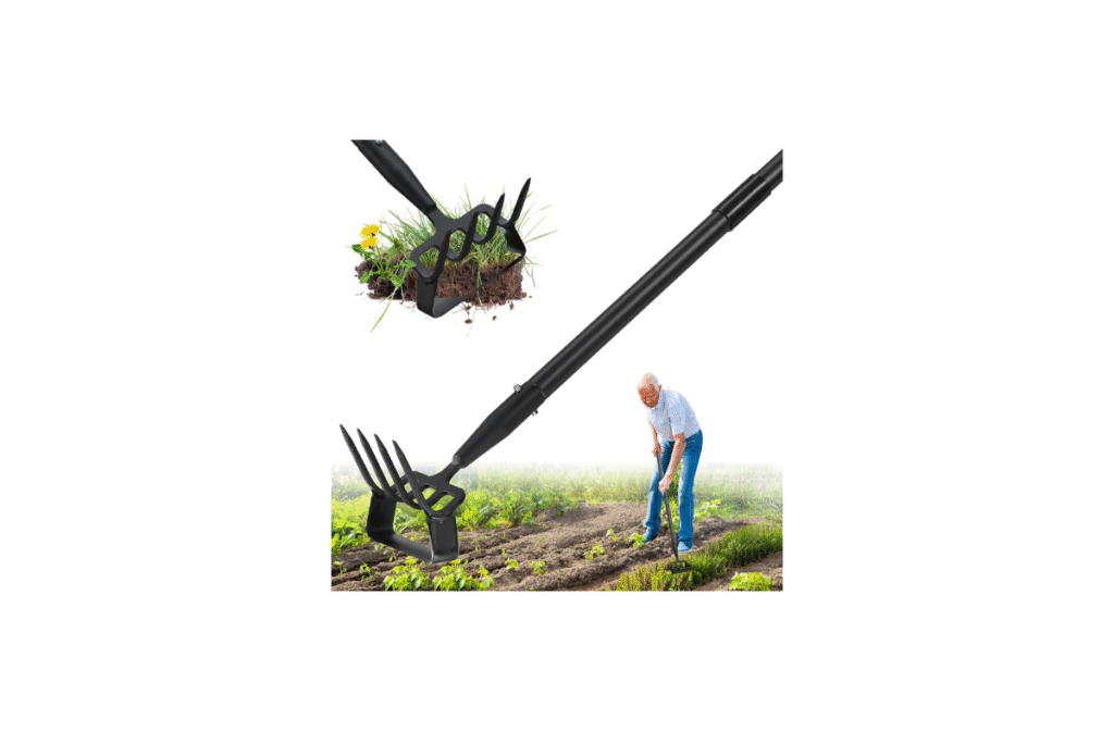 1. Garden Hoe, 2-in-1 Heavy Duty Stirrup Hoe and Cultivator Tool Set
